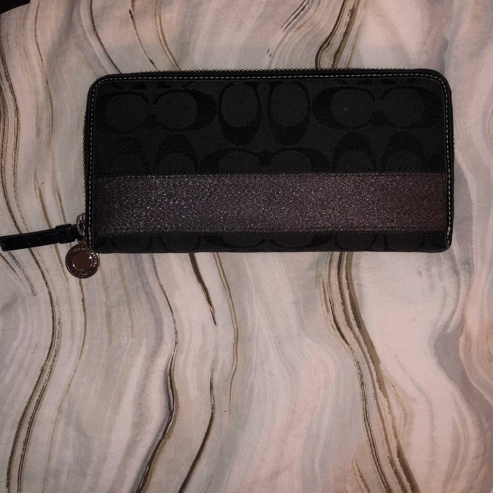 Coach signature stripe wallet
